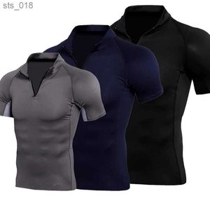 Vêtements de jogging Chemises de compression Hommes en cours d'exécution T-shirt à manches courtes Vêtements de sport à séchage rapide Collants Gym Fitness T-shirt d'entraînement Sport Shirts MenH24119