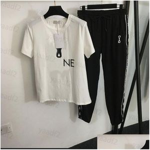 Jogging Vêtements Designer Survêtements pour femmes Deux pièces Ensembles Sweat-shirt Dames Loose Jumpers T-shirt Femme Vêtements Drop Livraison Spo Otpka