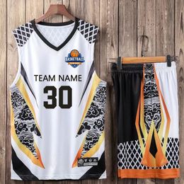 Jogging kleding Diy Basketball Jersey Sets voor mannen Kids basketbal uniform vrouwen sportpak kleding ademende college jerseys set 230307