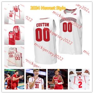 John Blackwell Wisconsin Badgers Basketball Jersey 31 Nolan Winter 33 Jack Janicki Wisconsin Jerseys Custom Stitched