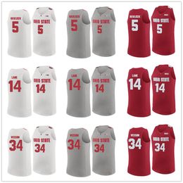 John Havlicek # 5 Basketball Jerseys Joey Lane # 14 Kaleb Wesson # 34 OSU Ohio State Buckeyes College Retro Men's Ed Custom Any Name