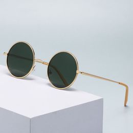 John Lennon lunettes rétro rond Prince lunettes de soleil Vintage cercle mâle femme cercle réfléchissant lunettes de soleil oculos de sol adapté aux hommes et aux femmes