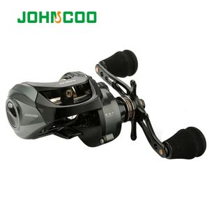 JOHNCOO ARES moulinet Baitcasting cadre en aluminium moulinet de pêche en eau salée 6.3 1 rapport de vitesse 12 kg Max glisser moulinet Baitcast à profil bas 240125