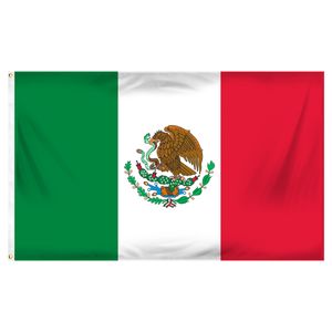 Johnin 3x5ft Mexico vlag Mexicaanse directe fabriek Groothandel 90x150cm MX Mex Mexicanos Banner