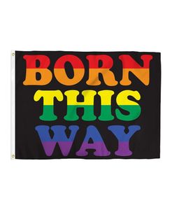 Johnin 3x5fts nacido de esta manera Flag Gay Pride LGBT Rainbow Direct Factory 90x150cm8947246