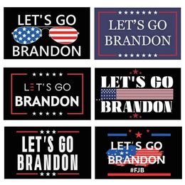 Johnin New Latent's Go Brandon Trump Election Flag Double Sided Presidential