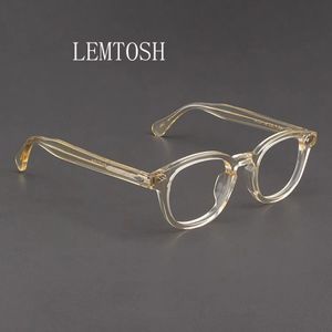 Johnny Depp lunettes hommes monture de lunettes style Lemtosh lunettes lentille transparente marque designer ordinateur mâle rond vintage 240131