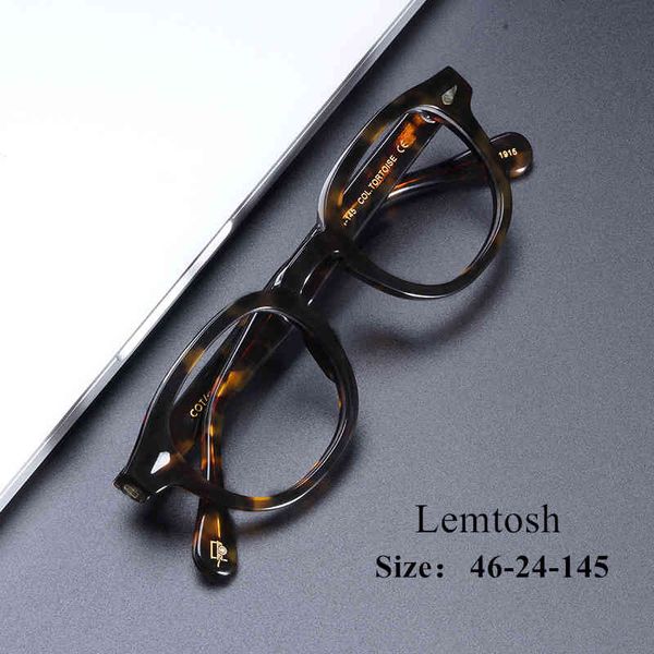 Johnny Depp lunettes Vintage acétate Lemtosh haute qualité myopie lumière bleue bloquant ordinateur lunettes femmes