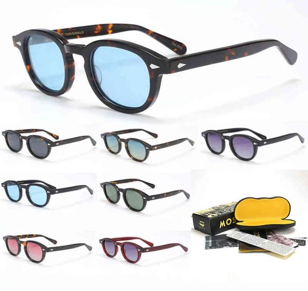 Johnny Depp Lemtosh Lunettes de soleil polarisées Men UV400 Retro Acetate Cadre Sun Gertes Designer pour les lunettes masculines K787727585