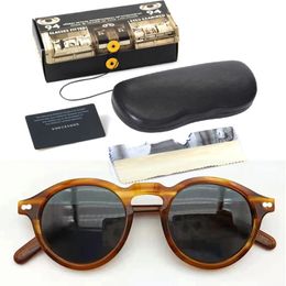 Johnny Depp lunettes de soleil polarisées homme Lemtosh lunettes de soleil femme marque de luxe Vintage acétate cadre rond lunettes de Vision nocturne 240325