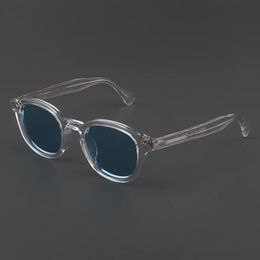 Johnny Depp Polarized Sunglasses Man Round Lemtosh Sun Glasses Femme Luxury Marque Vintage Acetate Frame Vision nocturne Goggles 240425