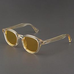 Johnny Depp gafas de sol polarizadas hombres mujeres marca de lujo Lemtosh gafas de sol Vintage acetato marco Driver Shade y240118