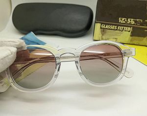 Lunettes de soleil Johnny Depp Star Crystal Frame UV400 HD Gradient Color Lens pour les lunettes de soleil sur ordonnance Fullsets Design ASE OEM OUTLET