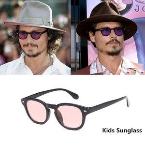 Johnny Depp Estilo Gafas de sol para niños Niños y niñas Gafas graduadas retro Marco de gafas ópticas para niños Lente transparente okulary
