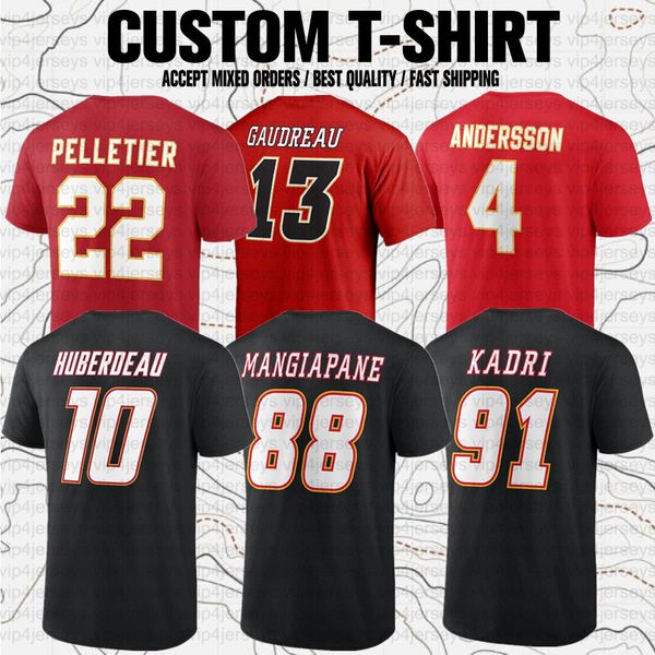 Johnny Gaudreau Nazem Kadri Lanny McDonald Jonathan Huberdeau Andrew Mangiapane USA Hockey Club Fans de marque T-shirt à manches courtes