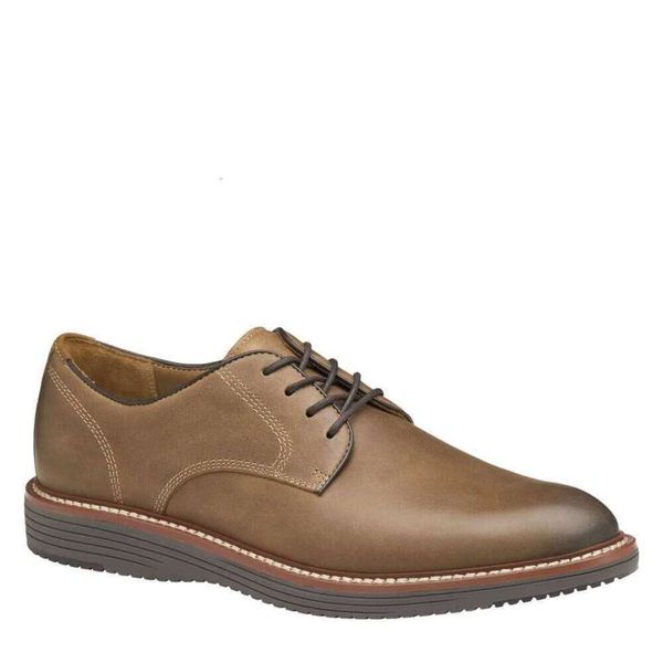 Johnston Murphy Mens upton chaussures plates en cuir en cuir |Mémoire d'amorti