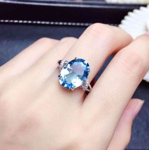 Menuisier 2021 luxe grand bleu cz pierre anneaux carré larme zircone sier plaqué bijoux pour femmes fiançailles de mariage
