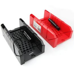 Menuisiers 12 pouces 1 pièces boîte à onglets de serrage outils de coupe de scie à bois boîte de scie avec une barre de levier réglable couleur rouge ou noire