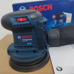 Menuisiers Bosch Gex185li Ponceuse à orbite aléatoire sans fil 18 V sans balais 125 mm Papier de verre rechargeable Hine Ponceuse excentrique pour le travail du bois