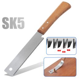 Superficies Japonais Saw Sharp Doubleedge Sawtooth Sk5 Steel Flexible Blade Small Saw pour les outils de travail du bois de coupe à coupe à chasse d'eau