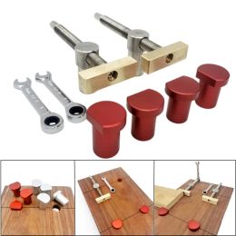 Jointers Woodworking Desktop Clip Verstelbare klem W/ Bench Dog Holes Stop snel vaste clip Quick armatuur klemgereedschap Kit Workbench Tool