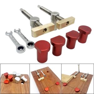 Jointers Woodworking Desktop Clip Verstelbare klem W/ Bench Dog Holes Stop snel vaste clip Quick armatuur klemgereedschap Kit Workbench Tool