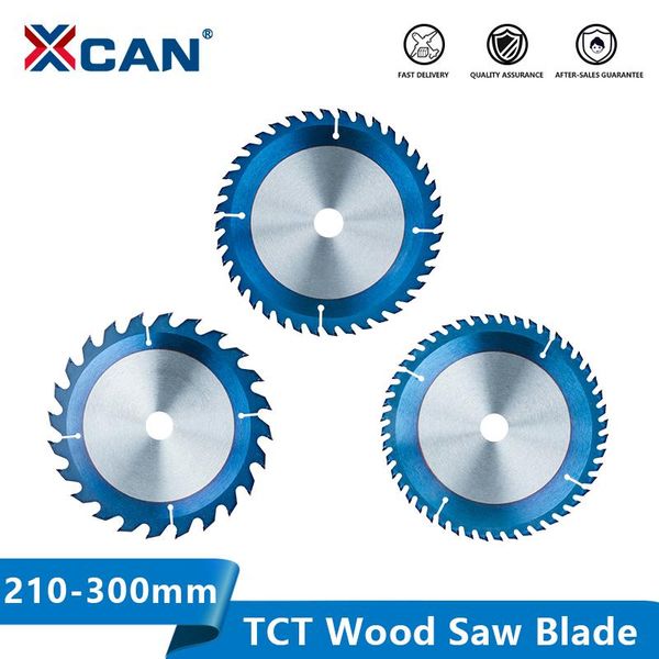 Carpinters xcan madera de corte disco 210/230/235/250/254/300 mm TCT Circular Saw Blade Nano Blade de lana de madera con recubrimiento azul