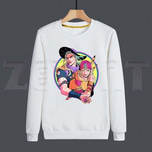Jojo Bizarre Adventure Stone Ocean Steel Ball Run Jojo Lion Men Hoodies Sweatshirt Print Trend Mens Clothes Hip-Hop Male X1022
