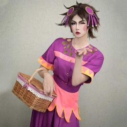 JoJo's Bizarre Adventure Cosplay Joseph Joestar Kostuum Jojo's Tequila Meisje Pak Halloween Carnaval Custom Made259e