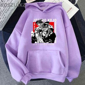 JoJo's Bizarre Adventure Sudadera con capucha Kpop jjba Sudaderas con capucha Ropa de mujer Sudadera con capucha de manga larga Jerseys Streetwear Sudaderas con capucha Tops Y211122