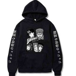 JoJo_S Bizarre Adventure Hoodie Men Women Fashion Coat Anime Hoodies Kids Hip Hop Boy Girls Coat Men Vrouwen Zweet herenkleding G220429