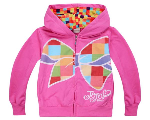 Jojo Siwa vêtements enfants sweats à capuche printemps et automne 412t enfants filles sweats à capuche veste manteau 110150cm enfants vêtements de marque filles7620356