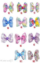 Jojo Siwa Hair Bows Jojo Bows met clip 3 inch voor babykinderen grote pailletten boog eenhoorn haarbogen haaraccessoires8237189