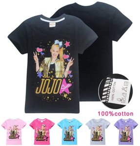 JOJO SIWA Kindert-shirts 6 kleuren 412 jaar oude meisjes 100 katoenen T-shirts Korte mouw t-shirts kindermerkkleding SS1037657555