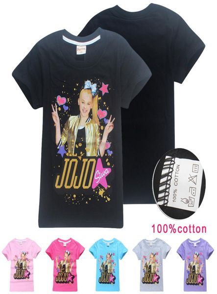 JOJO SIWA T-shirts enfants 6 couleurs 412 ans Filles 100 coton T-shirts T-shirts à manches courtes vêtements de marque pour enfants SS1035501457