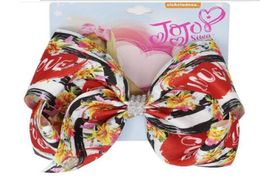 Jojo Swia 36 -stijl haarbogen voor meisjes print haarclips voor kinderen 8inch Valentine039S Day Bowknot Clip Hair Accessories 10PCS4413519