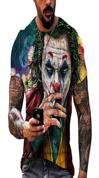 Joker 3d Imprimer Men039s T-shirts Motif Clown Été Oneck Manches Courtes Casual Allmatch T-shirts Surdimensionnés Unisexe Tops T-shirts 68951438