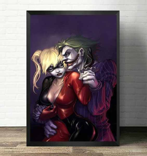 Joker et Quinn Love affiche HD toile impression peinture décoration de la maison mur photo Art. PAS DE CADRE/Non encadré7962237