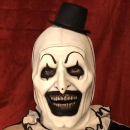 Joker Máscara de látex Terrifier Art The Clown Cosplay Máscaras Horror Full Face Casco Disfraces de Halloween Accesorio Carnival Party Props H274b