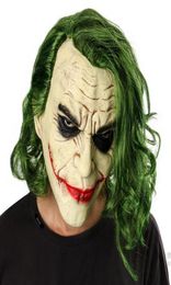 Joker Mask Halloween Latex Mask Película It Capítulo 2 Pennywise Mascares de cosplay Horror Scary Clown Mask with Green Hair Party P1781804