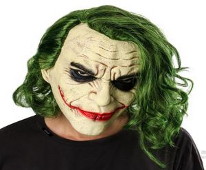Joker masker Halloween latex masker film IT HOOFDSTUK 2 Pennywise Cosplay Maskers Horror Scary Clown Mask met groen haar feestkostuum P5352078