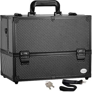 Joligrace Makeup Train Case professionnel réglable 6 plateaux Cases Cases Cases Boîte d'organisateur de stockage avec verrouillage et compartm 240416