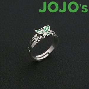 Jolyne Cujoh Vlinder Ring Anime JoJos Bizarre Adventure Kujo Jotaro Cosplay Verstelbare Open Ringen Unisex Sieraden Gift