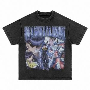 Jolyne Cujoh T-shirt Hommes Vintage Mer Anime JoJos Bizarre Adventure T-shirts Streetwear Manga JOJO Ste Ocean Tops Tees Hommes u0PP #