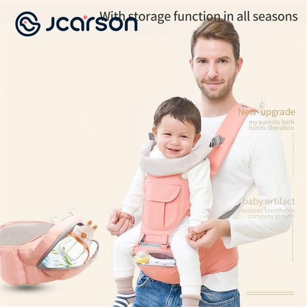 JON Front Bag Transpirable Ergonómico Bebé Infant Hip Seat Sling Wrap Holder Mochilas Viaje al aire libre Kangaroo Spring 211025