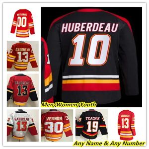 Jonathan Huberdeau Calgary Maillots de hockey rétro inversés Nazem Kadri Rasmus Andersson Tyler Toffoli Nikita Zadorov Jacob Markstrom Blake Cole