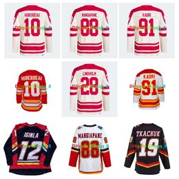 Jonathan Huberdeau Heritage Classic Hockey Jersey Flames Nazem Kadri Elias Lindholm Jarome Iginla Mangiapane Dillon Dube Markstrom Rasmus zeldzaam