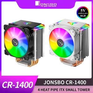JONSBO CR-1400 ARGB 4 Warmtepijptoren 5V 3 PIN CPU Koeler ITX Air-gekoelde Intel LGA1700 115X 1200 AM4 Rustige koelventilator Radiator 231221