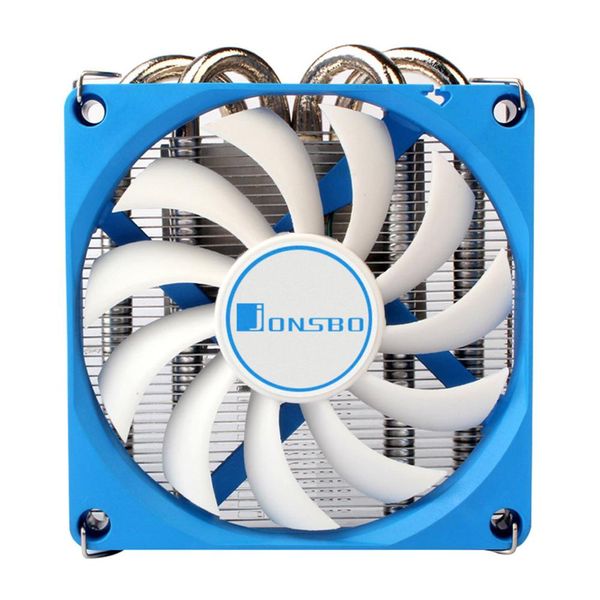 Jonsbo HP-400 CPU Cooling Fan Ultra-Thin CPU Cooler 4 Heat Pipes Radiator pour HTPC Case All-In-One Computer