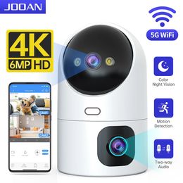 Jooan 4k ptz ip camera 5g wifi dubbele lens cctv beveiligingscamera home baby monitor automatisch tracking kleur nacht video surveillance 240430